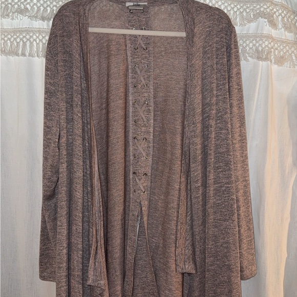 Sweaters - Cardigan w/ Corset Back